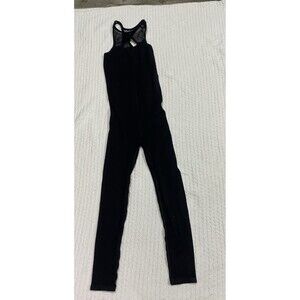 Free People Movement Freestyle One Piece Jumper Mesh Top Detail Sz XS Black